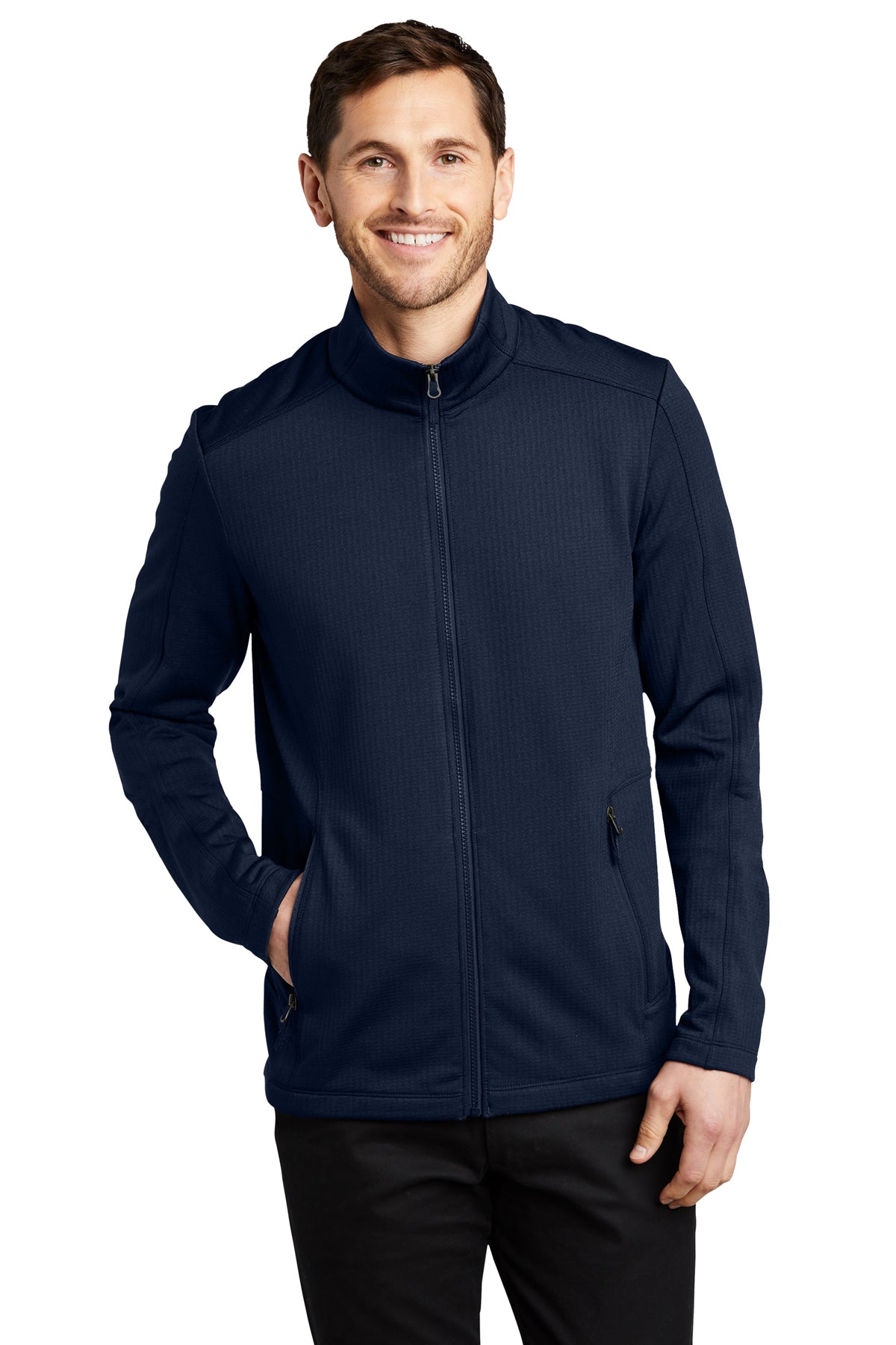 EMBROIDERED - F239 - Port Authority® Grid Fleece Jacket