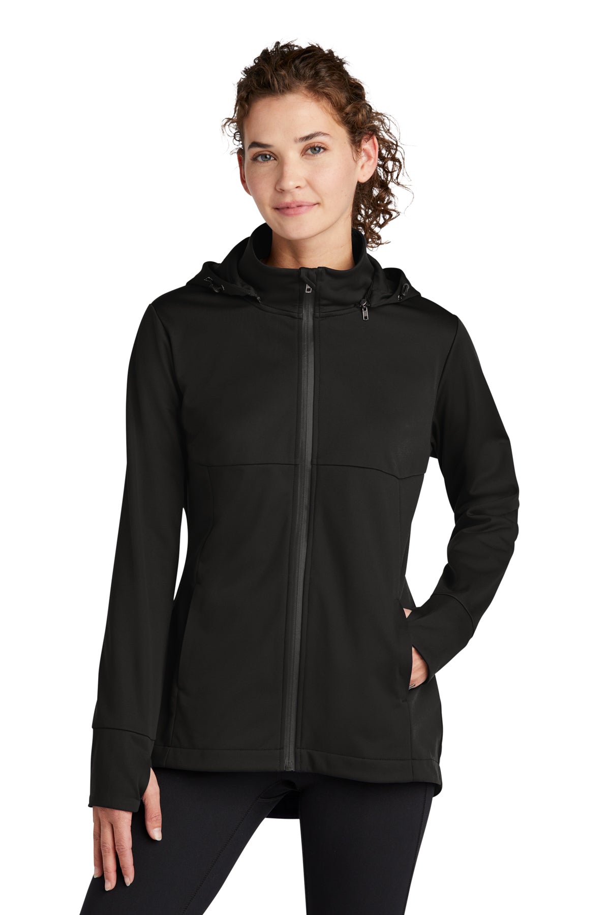 EMBROIDERED - LST980 - Sport-Tek® Ladies Hooded Soft Shell Jacket