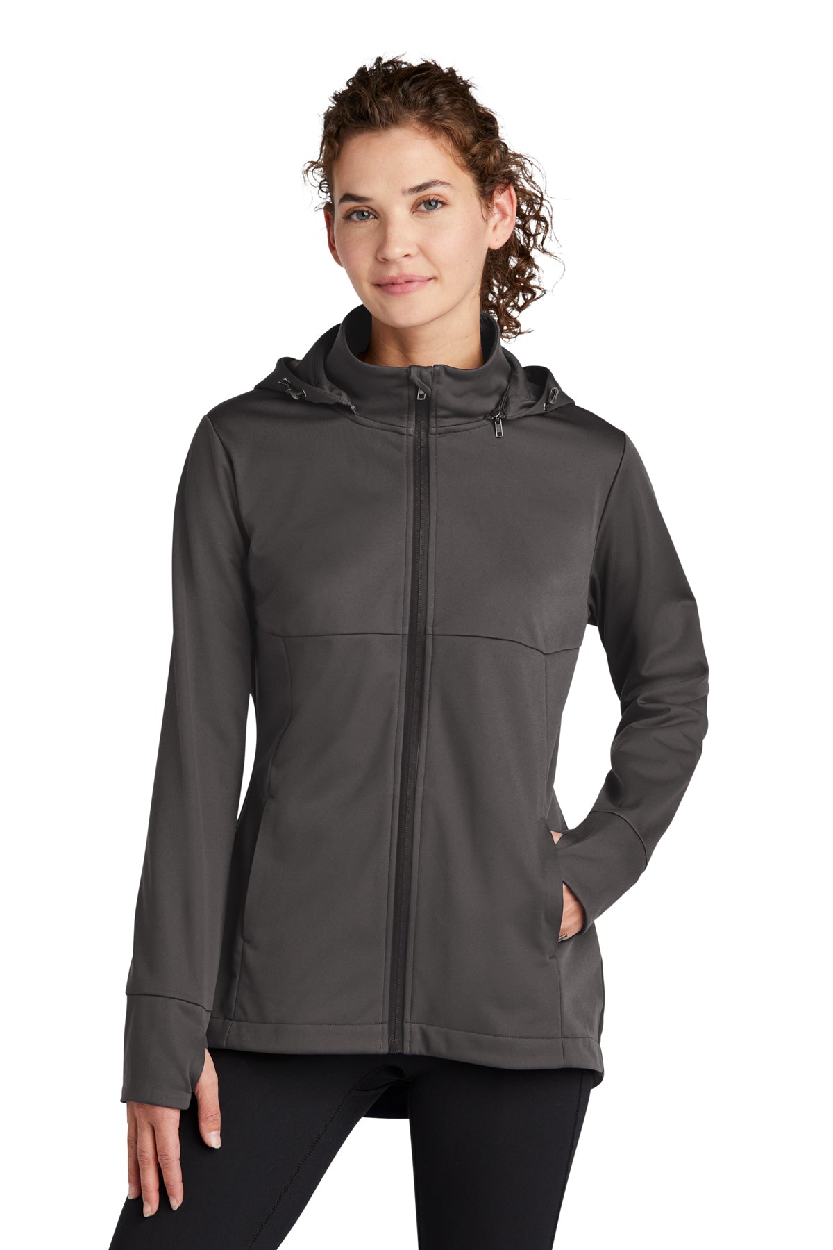 EMBROIDERED - LST980 - Sport-Tek® Ladies Hooded Soft Shell Jacket