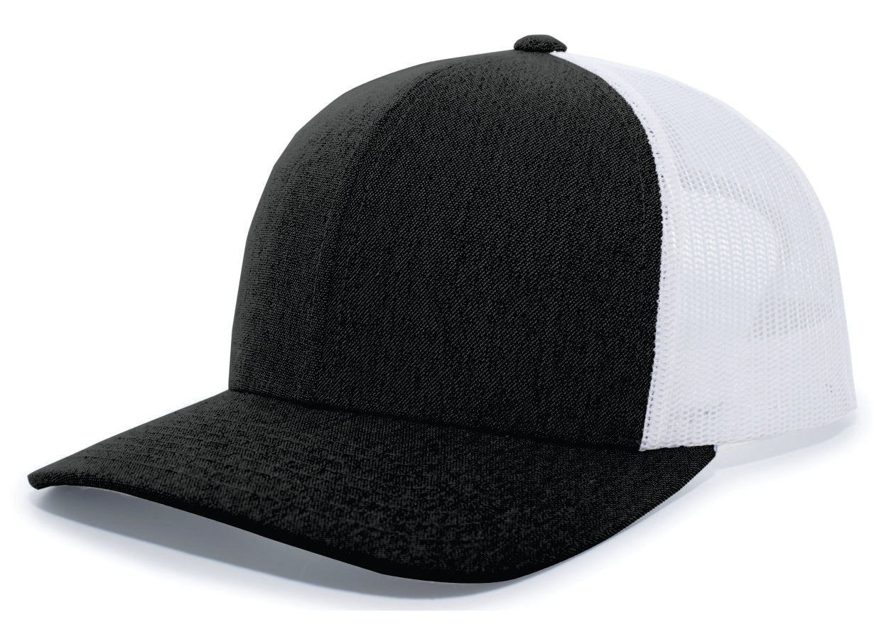 EMBROIDERED - 110C -Pacific Heather Trucker Snapback Cap