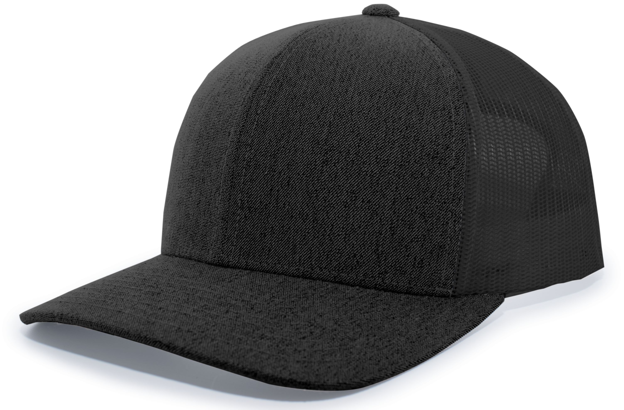 EMBROIDERED - 110C -Pacific Heather Trucker Snapback Cap