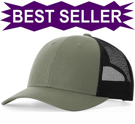 EMBROIDERED - 115 - Richardson® 115 Casual Structured Snapback Trucker Cap