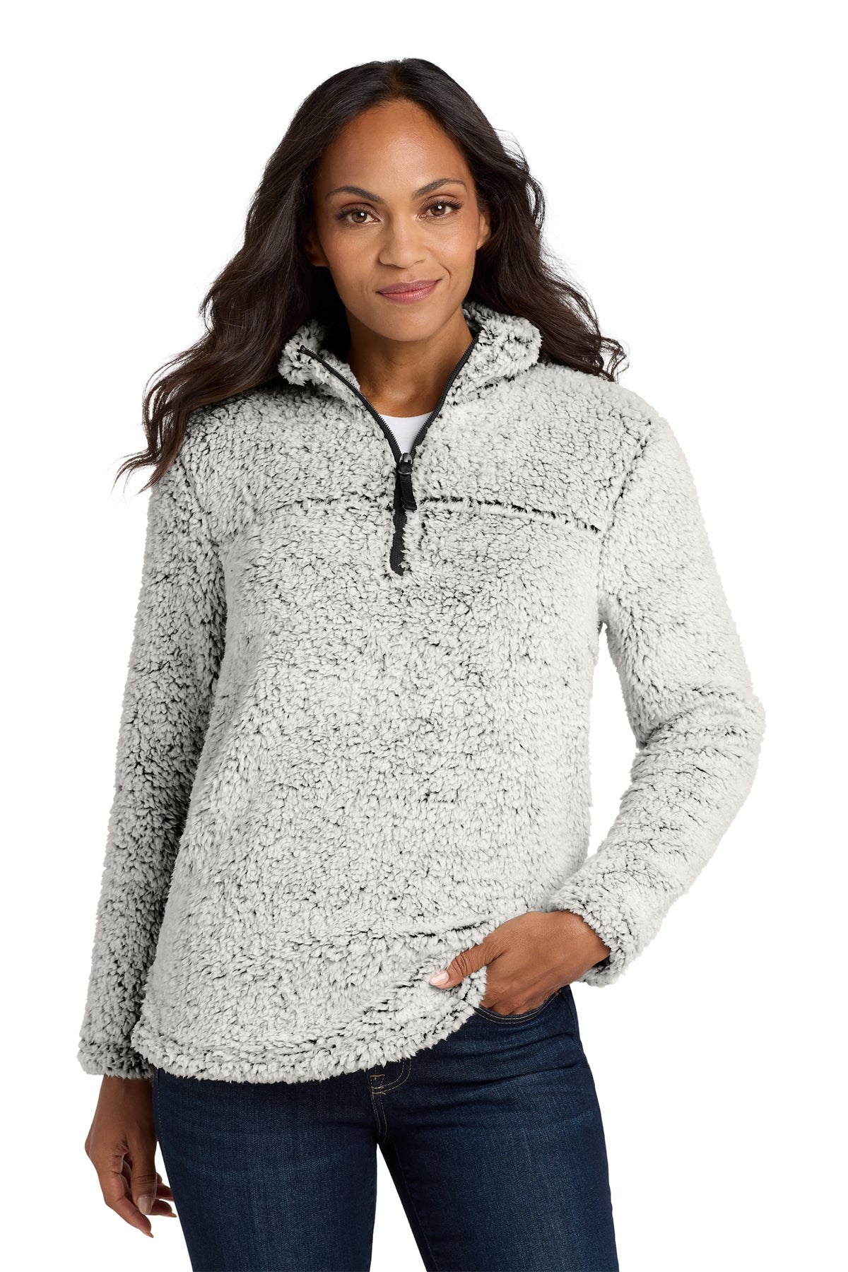 EMBROIDERED - L130 - Port Authority® Ladies' Cozy 1/4-Zip Fleece Sweater