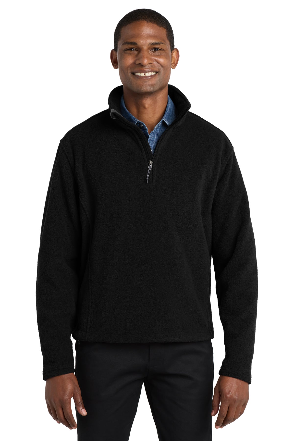 EMBROIDERED - F218 - Port Authority® Men's Value Fleece 1/4-Zip Pullover Jacket