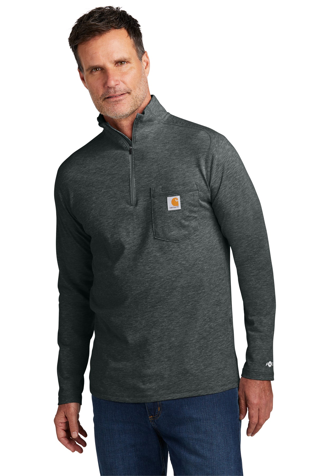 EMBROIDERED - CT106660 - Carhartt Force® 1/4-Zip Long Sleeve T-Shirt