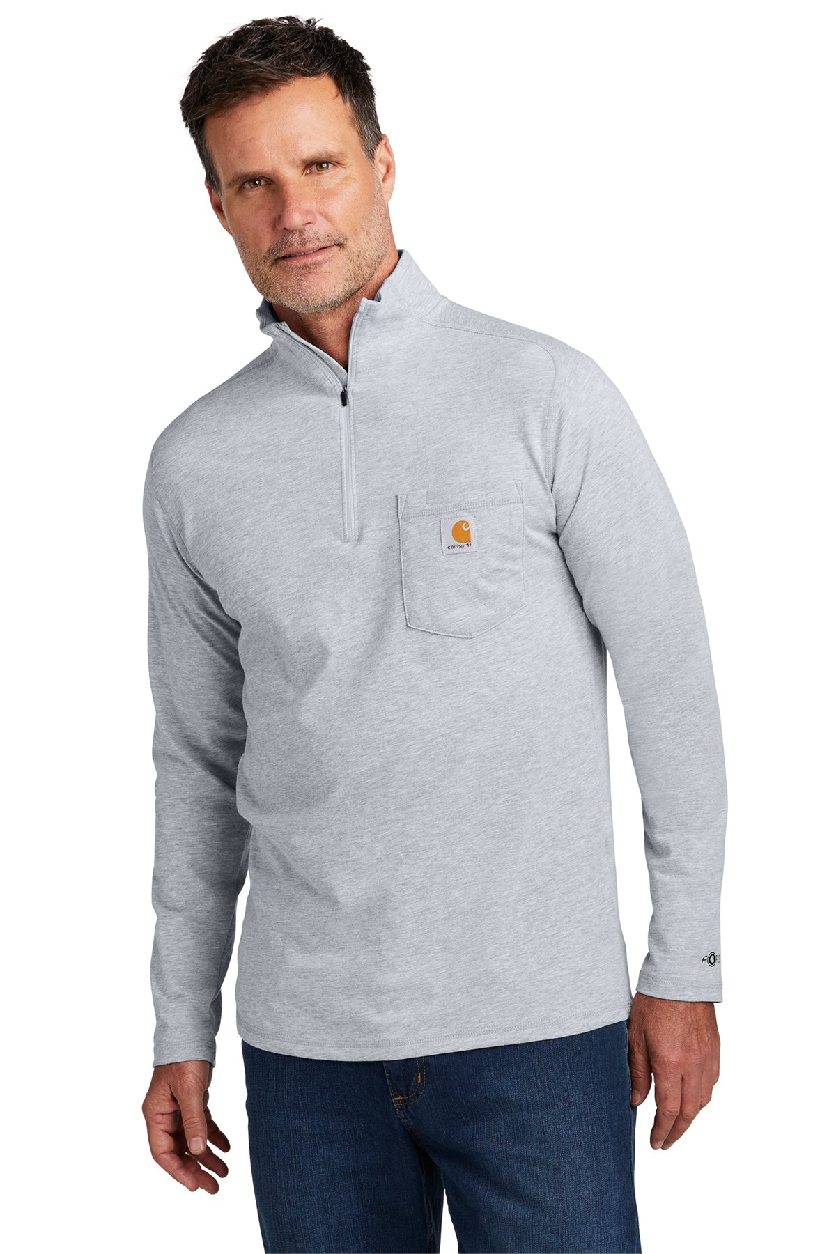 EMBROIDERED - CT106660 - Carhartt Force® 1/4-Zip Long Sleeve T-Shirt