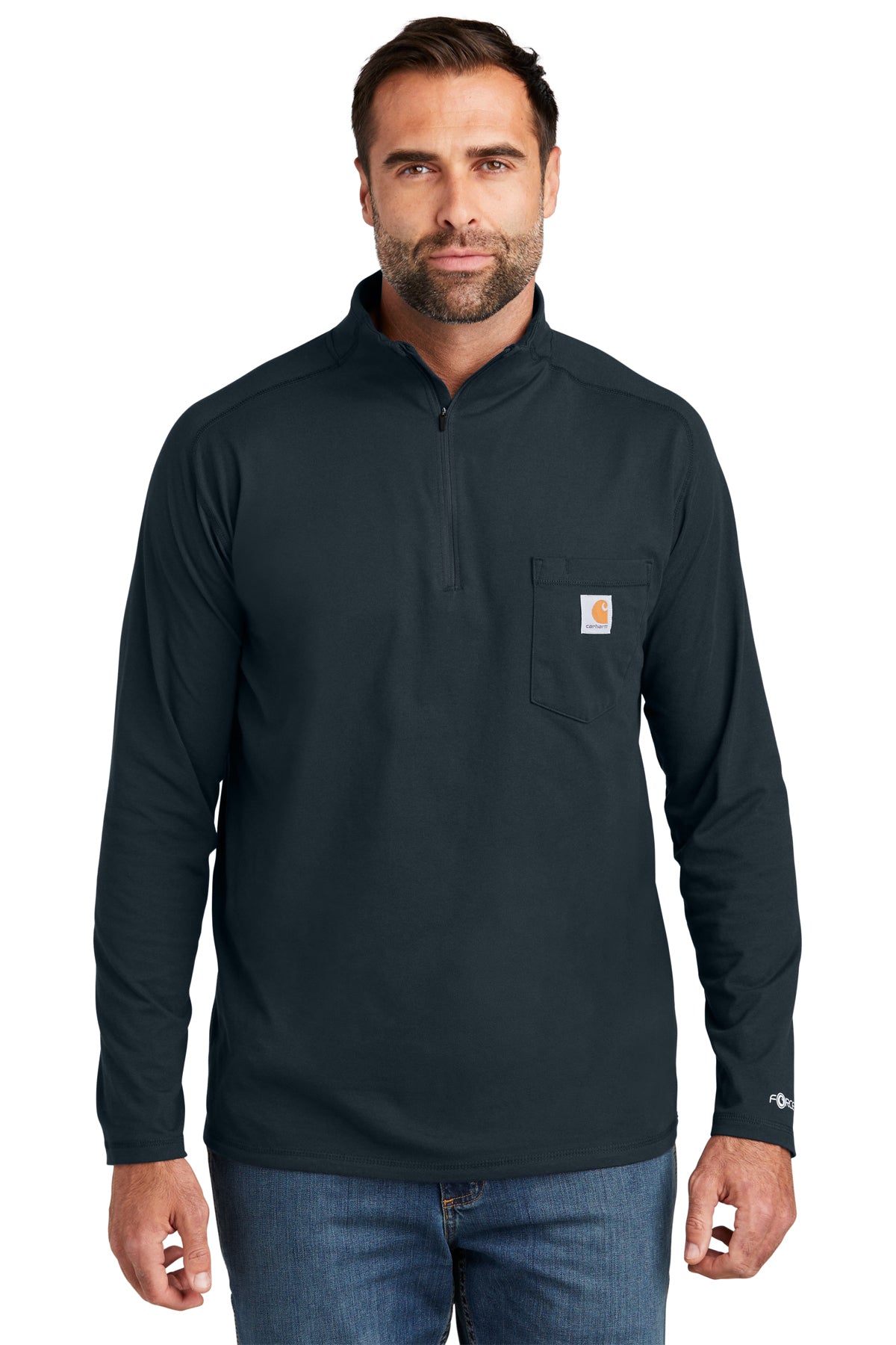 EMBROIDERED - CT106660 - Carhartt Force® 1/4-Zip Long Sleeve T-Shirt