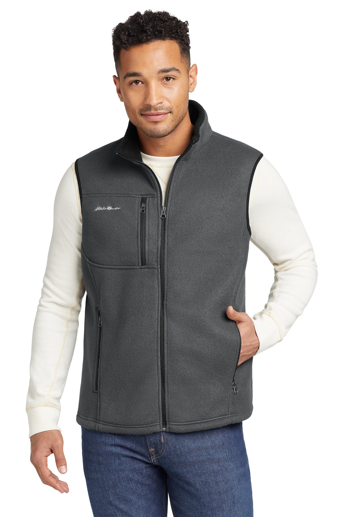 EMBROIDERED - EB204 - Eddie Bauer® Men's Full-Zip Fleece Vest