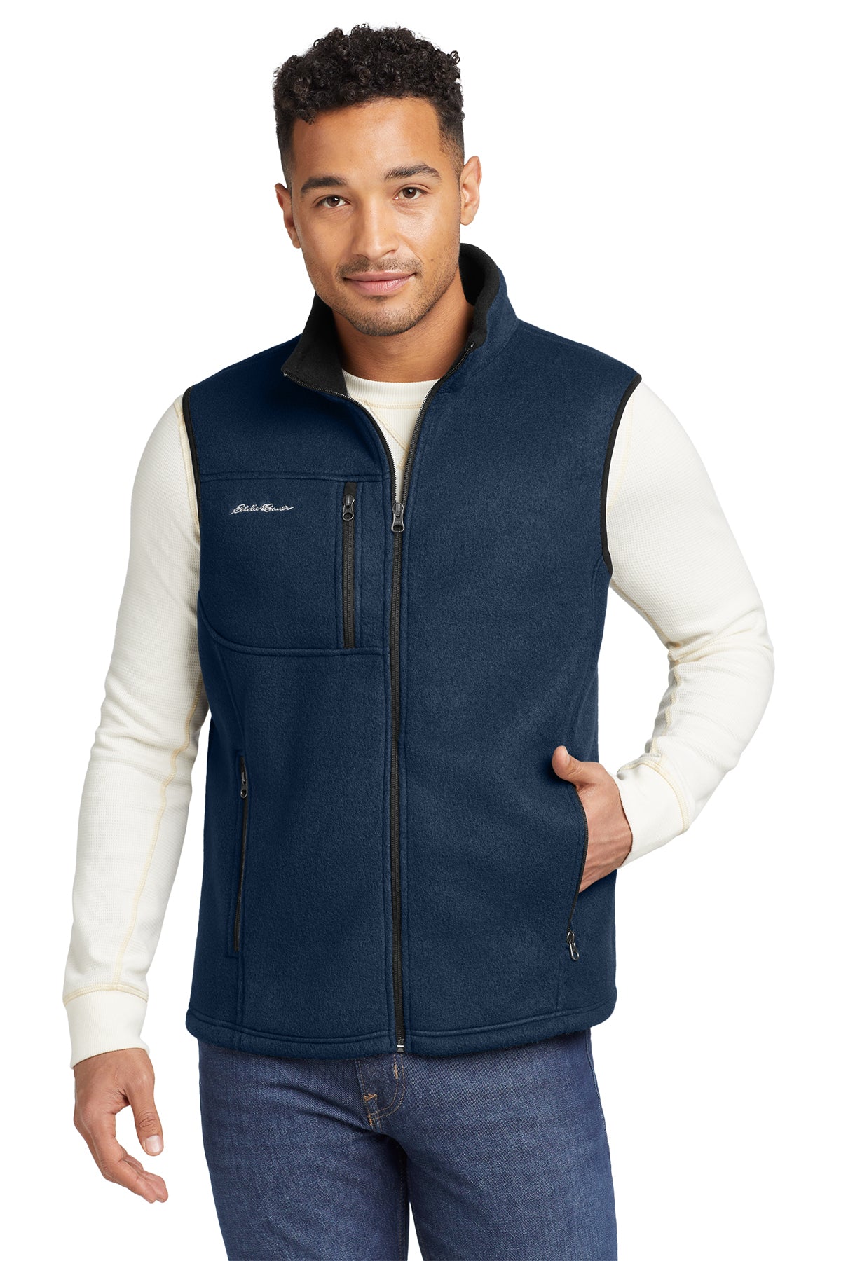 EMBROIDERED - EB204 - Eddie Bauer® Men's Full-Zip Fleece Vest