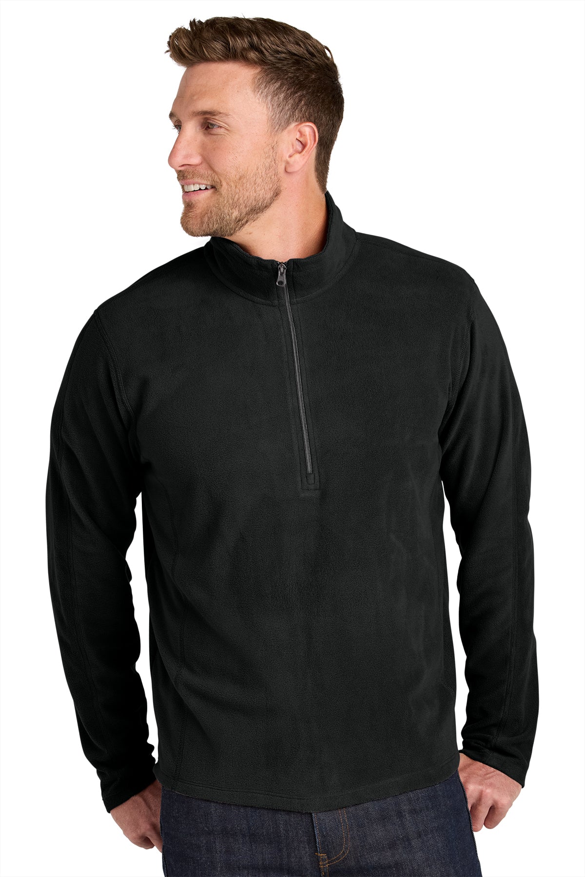 EMBROIDERED - F224 - Port Authority® Men's Microfleece 1/2-Zip Pullover Sweater