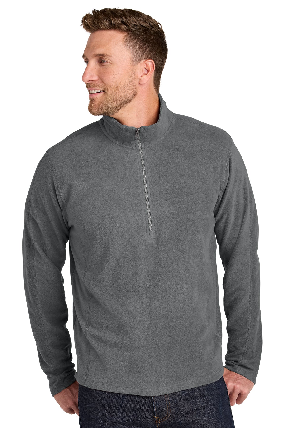 EMBROIDERED - F224 - Port Authority® Men's Microfleece 1/2-Zip Pullover Sweater