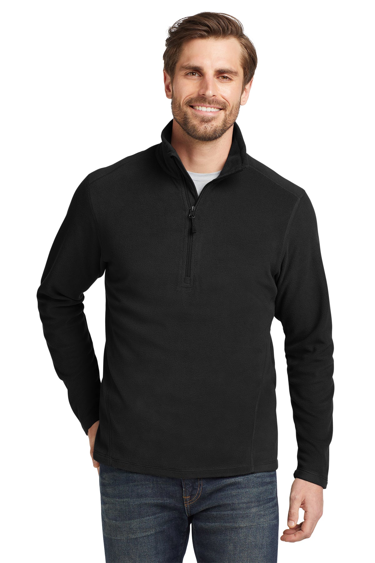 EMBROIDERED - EB226 - Eddie Bauer® Men's 1/2-Zip Microfleece Jacket