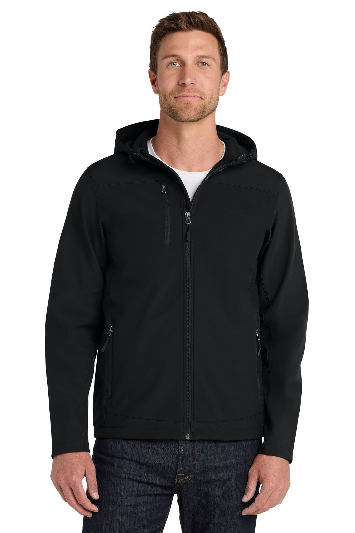 EMBROIDERED - J335 - Port Authority® Men's Hooded Core Soft Shell Jacket