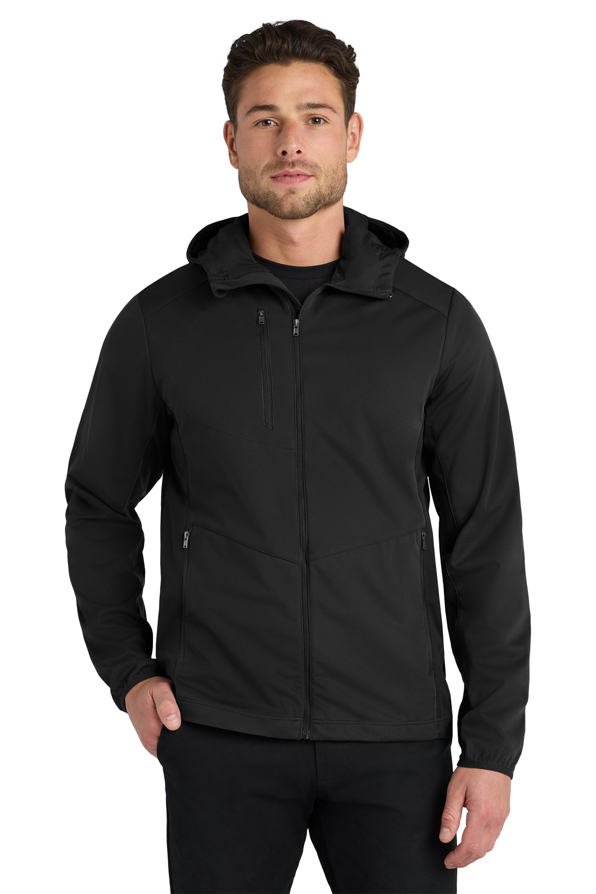 EMBROIDERED - J719 - Port Authority® Men's Active Hooded Soft Shell Jacket