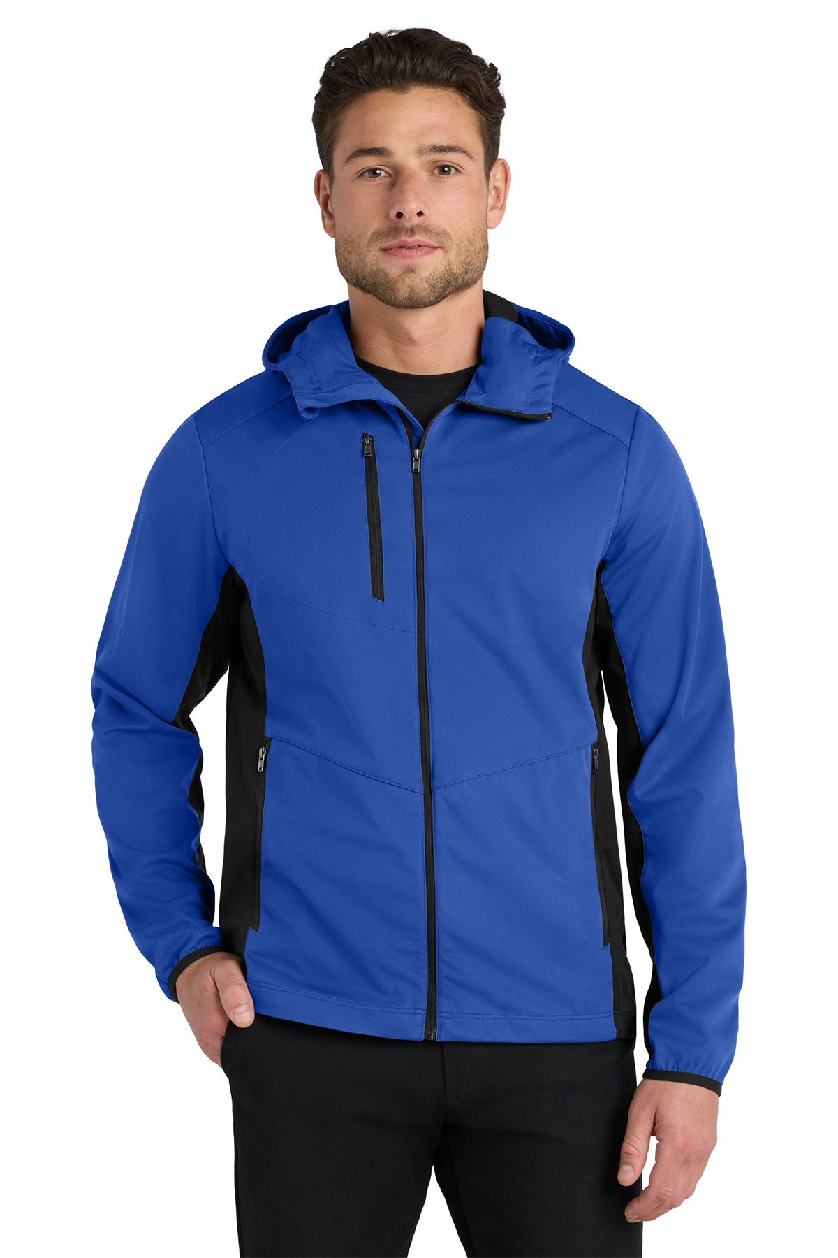 EMBROIDERED - J719 - Port Authority® Men's Active Hooded Soft Shell Jacket