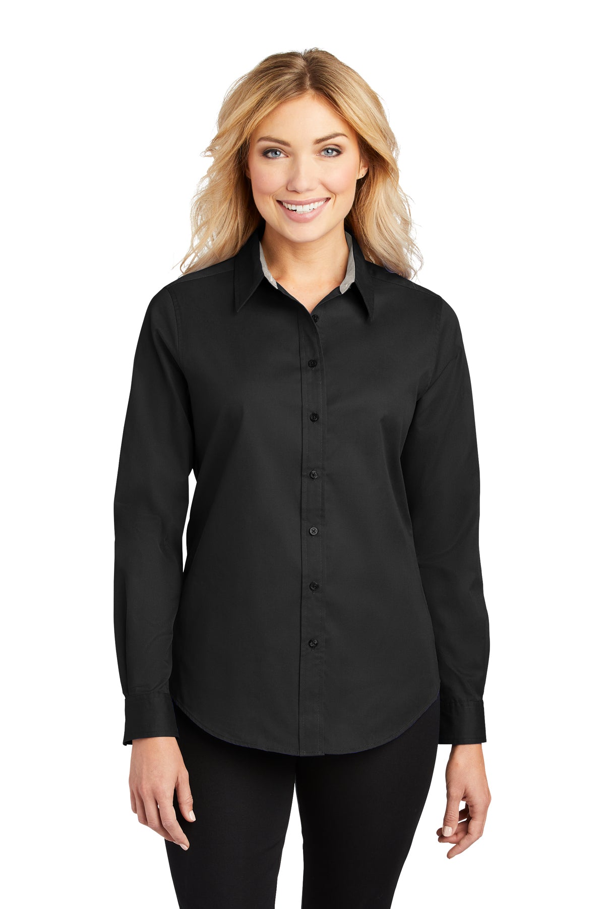 EMBROIDERED - L608 - Port Authority® Ladies' Easy Care Long Sleeve Shirt