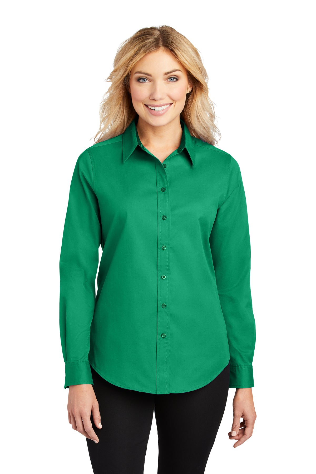 EMBROIDERED - L608 - Port Authority® Ladies' Easy Care Long Sleeve Shirt