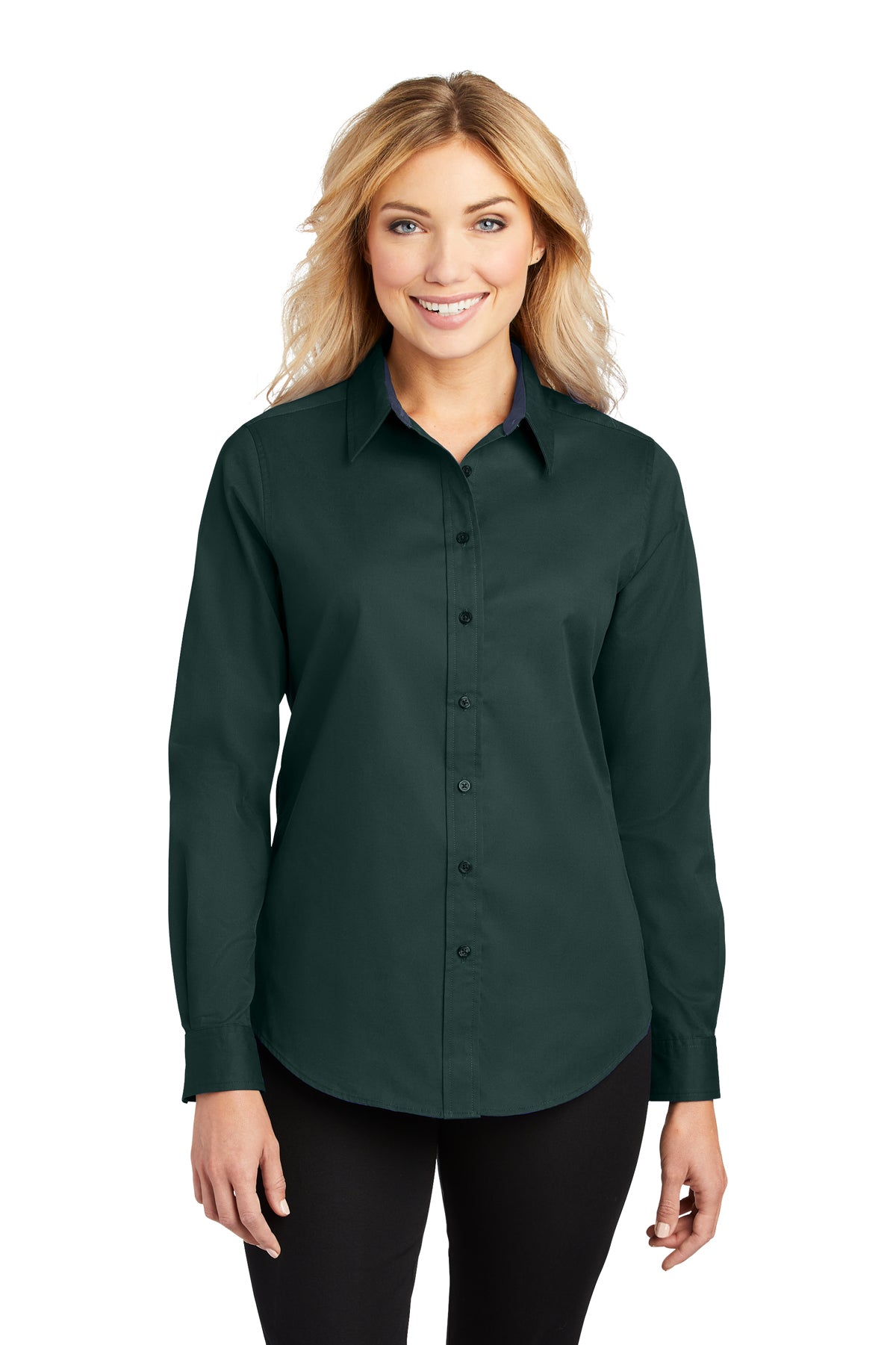 EMBROIDERED - L608 - Port Authority® Ladies' Easy Care Long Sleeve Shirt