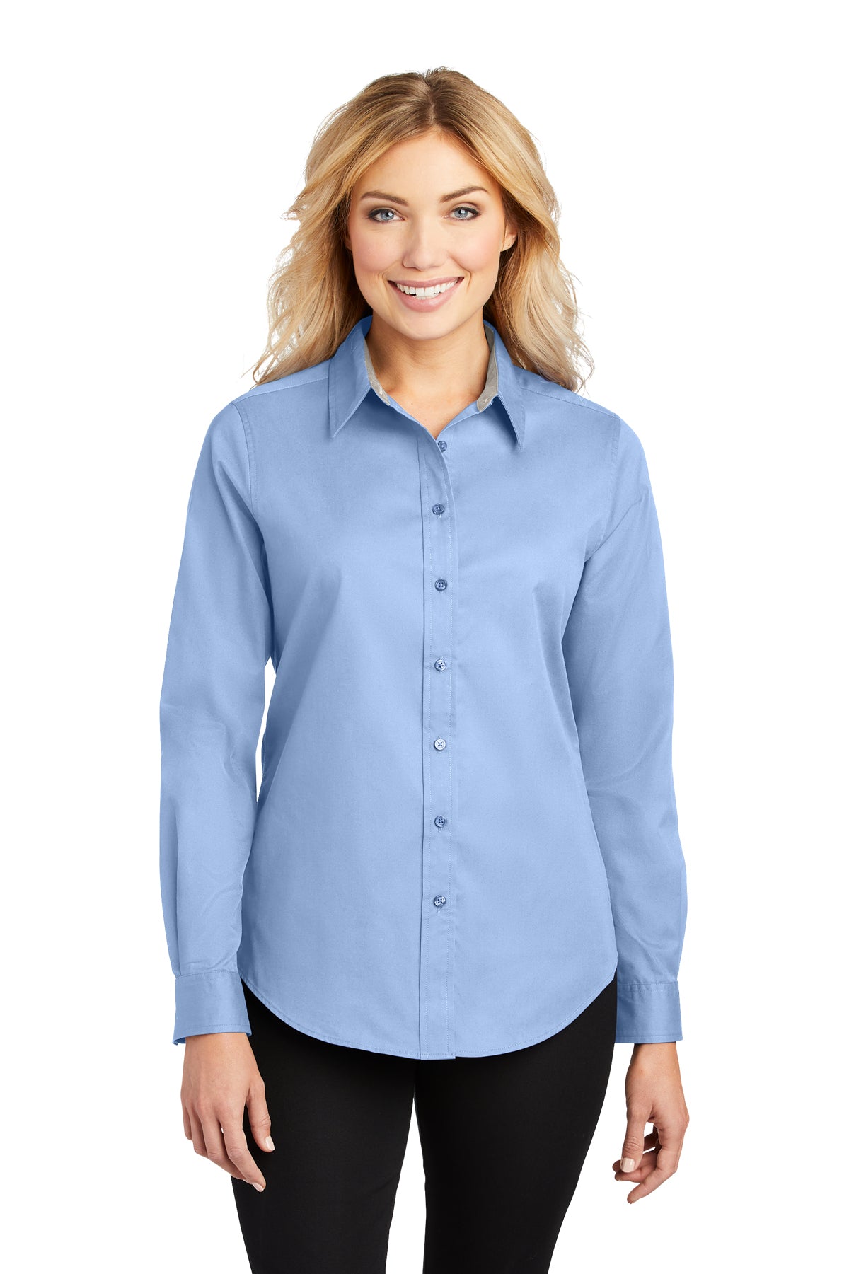 EMBROIDERED - L608 - Port Authority® Ladies' Easy Care Long Sleeve Shirt