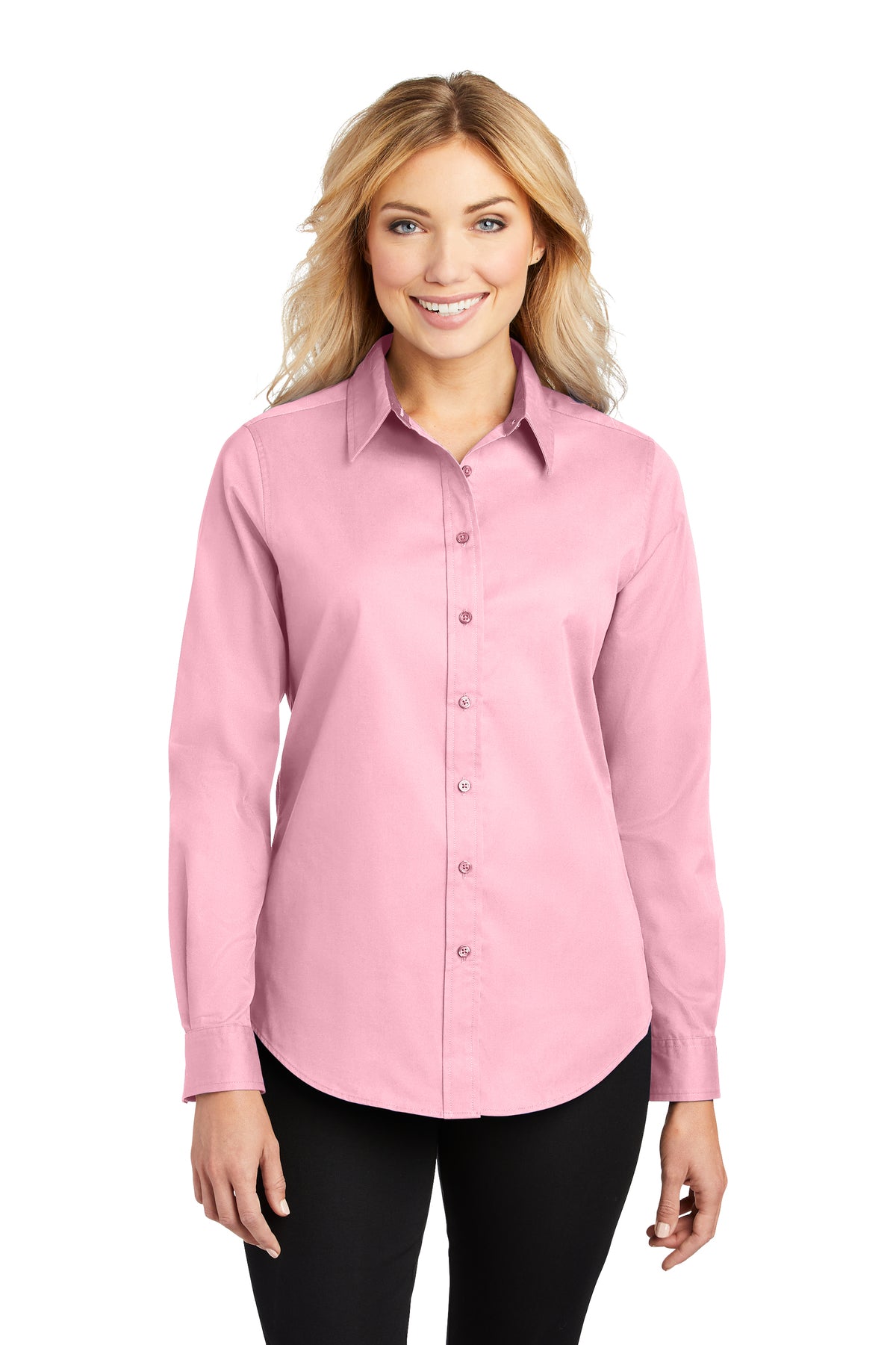 EMBROIDERED - L608 - Port Authority® Ladies' Easy Care Long Sleeve Shirt