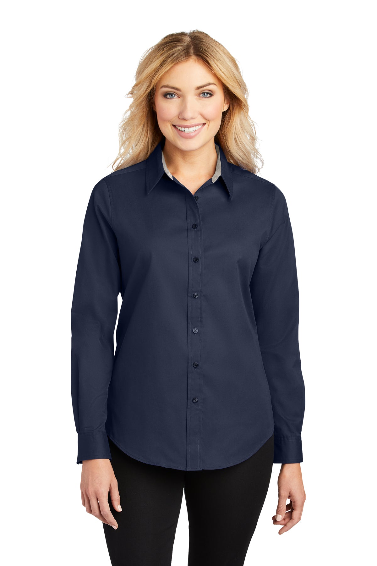 EMBROIDERED - L608 - Port Authority® Ladies' Easy Care Long Sleeve Shirt