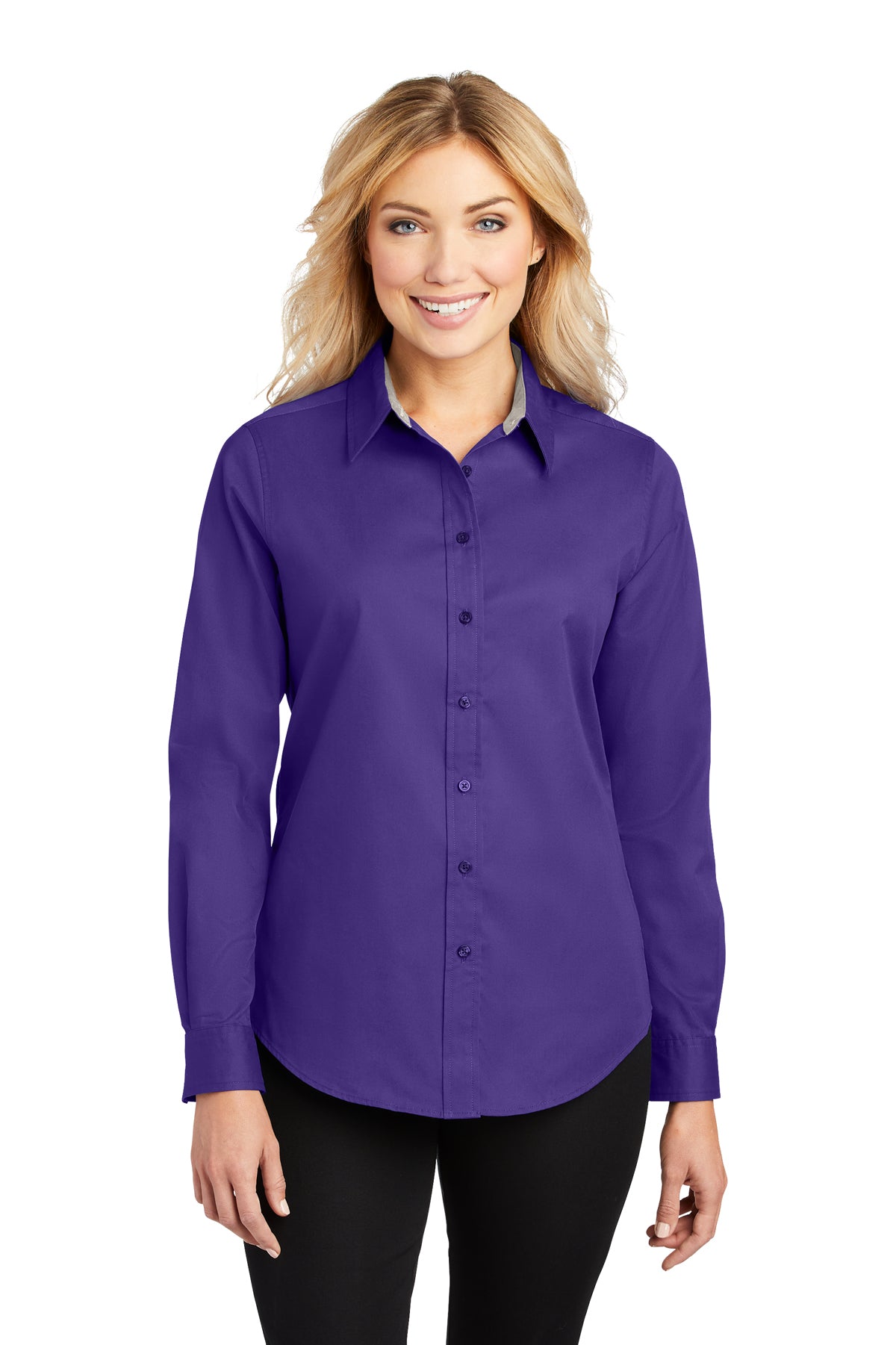 EMBROIDERED - L608 - Port Authority® Ladies' Easy Care Long Sleeve Shirt