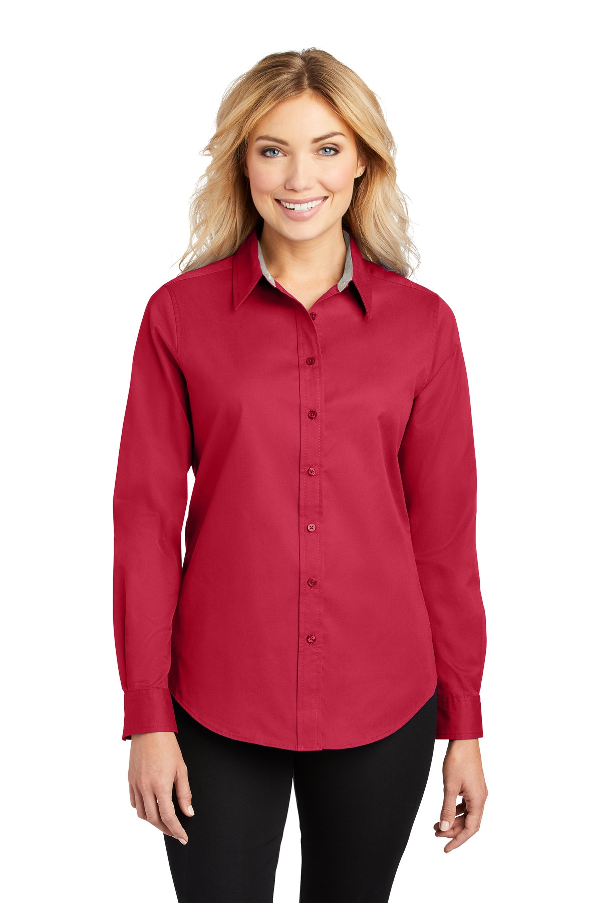 EMBROIDERED - L608 - Port Authority® Ladies' Easy Care Long Sleeve Shirt