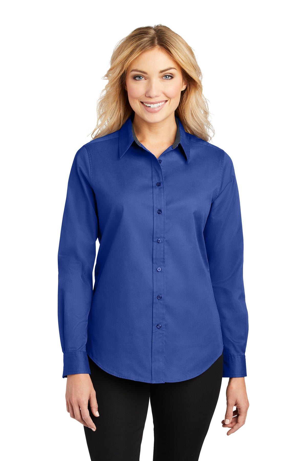 EMBROIDERED - L608 - Port Authority® Ladies' Easy Care Long Sleeve Shirt