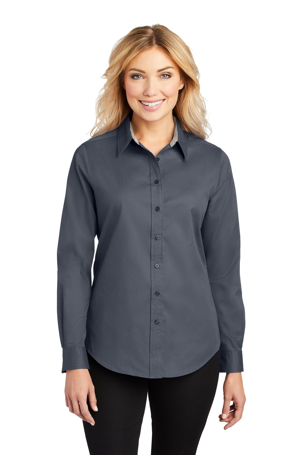 EMBROIDERED - L608 - Port Authority® Ladies' Easy Care Long Sleeve Shirt