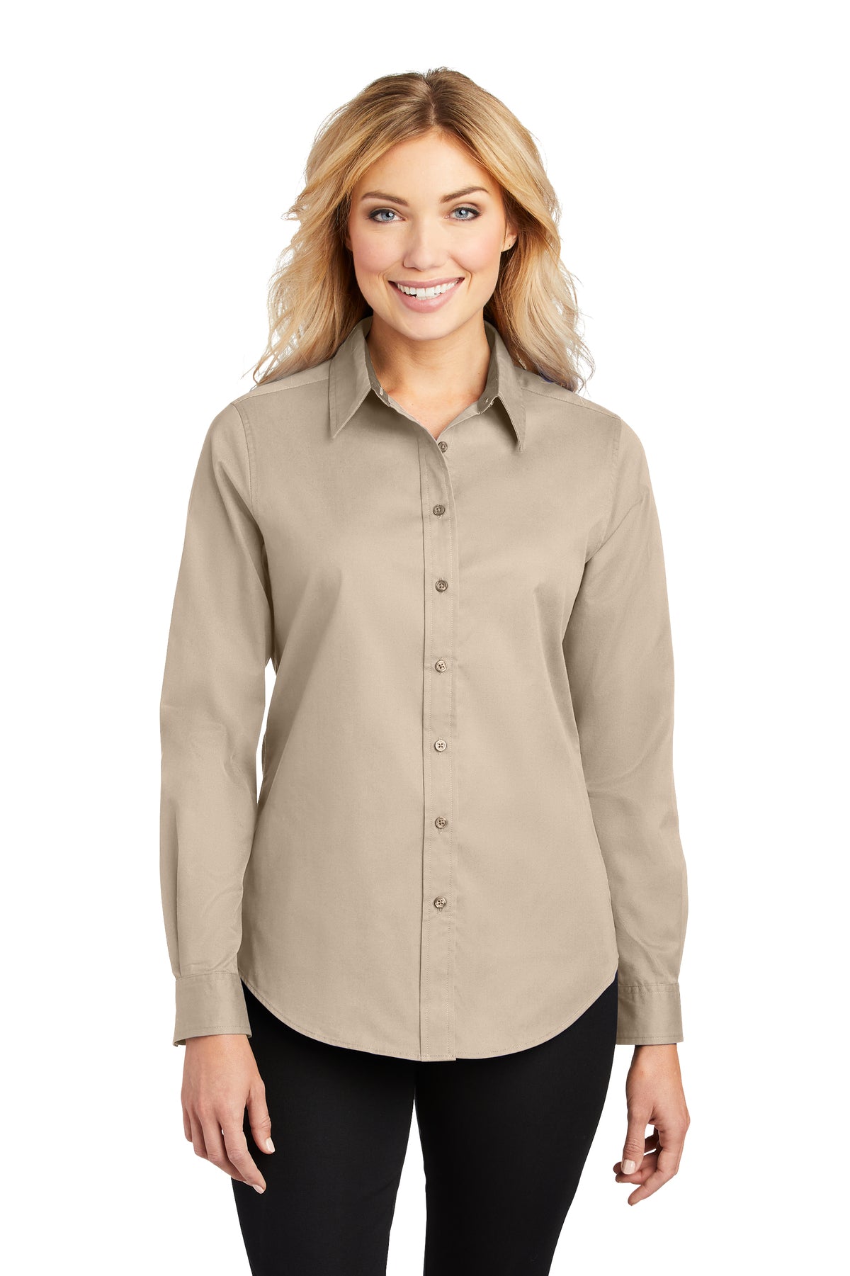 EMBROIDERED - L608 - Port Authority® Ladies' Easy Care Long Sleeve Shirt