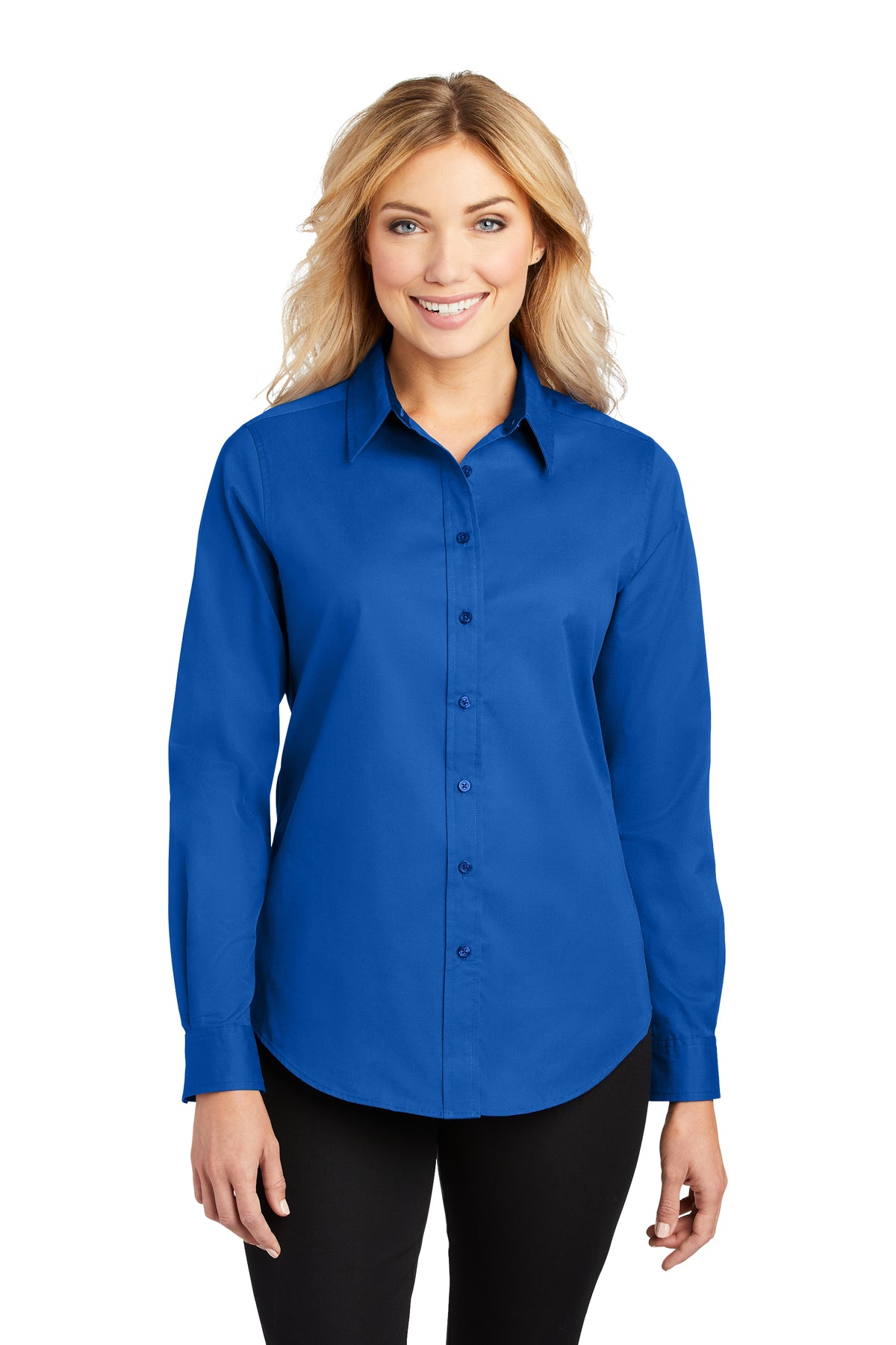 EMBROIDERED - L608 - Port Authority® Ladies' Easy Care Long Sleeve Shirt