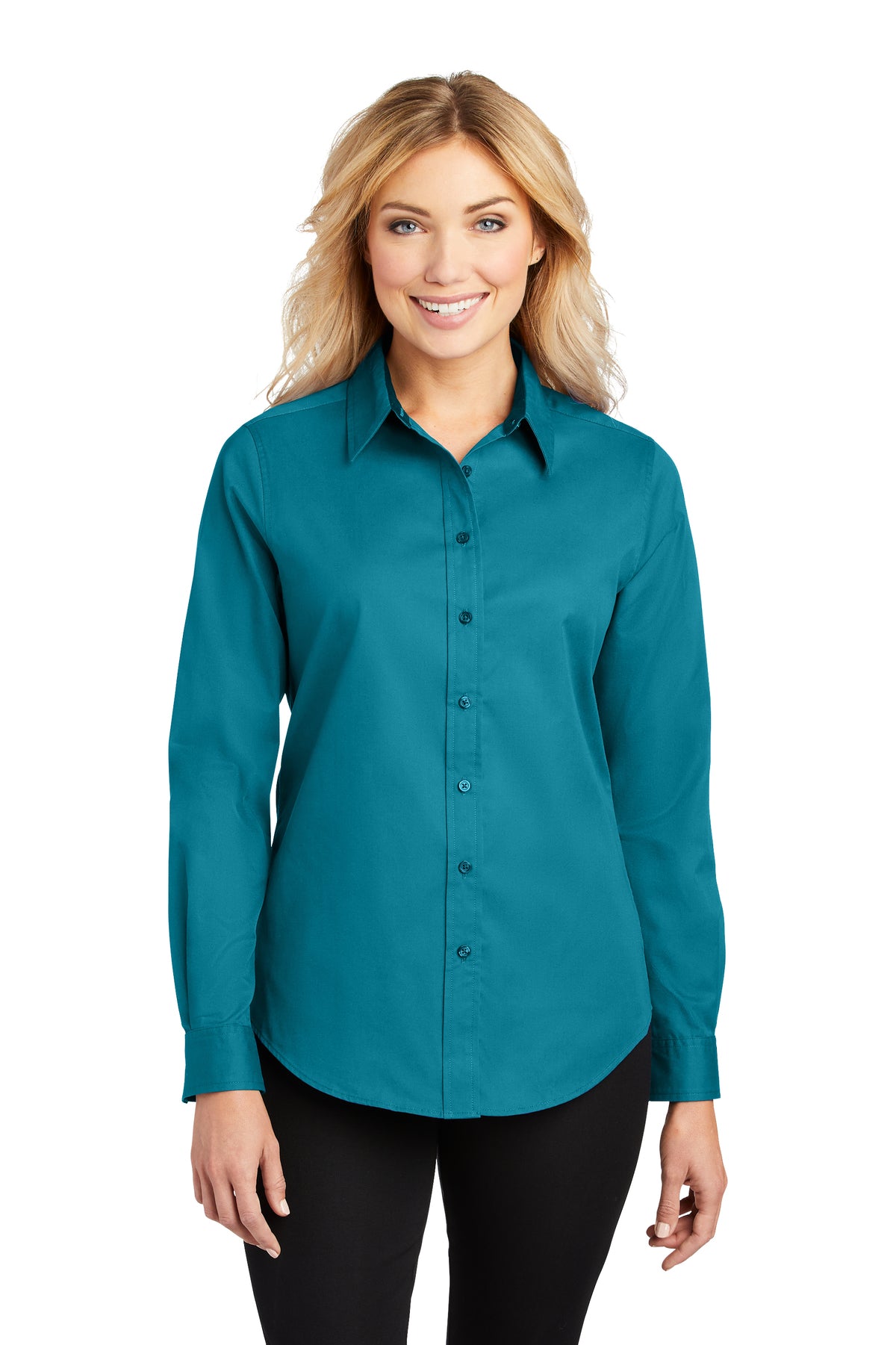 EMBROIDERED - L608 - Port Authority® Ladies' Easy Care Long Sleeve Shirt