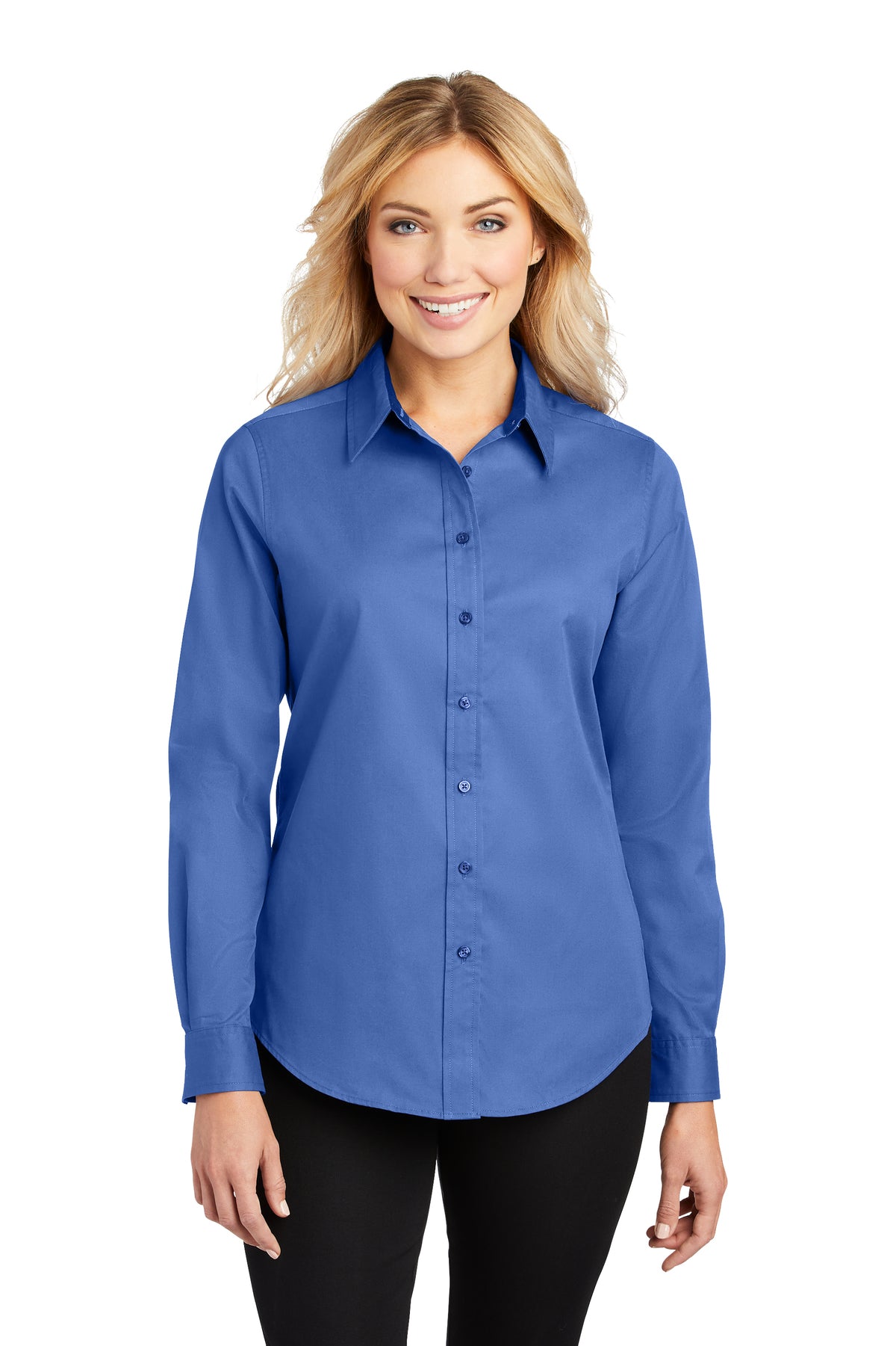 EMBROIDERED - L608 - Port Authority® Ladies' Easy Care Long Sleeve Shirt