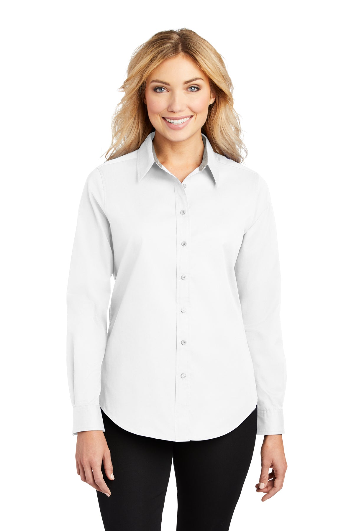 EMBROIDERED - L608 - Port Authority® Ladies' Easy Care Long Sleeve Shirt