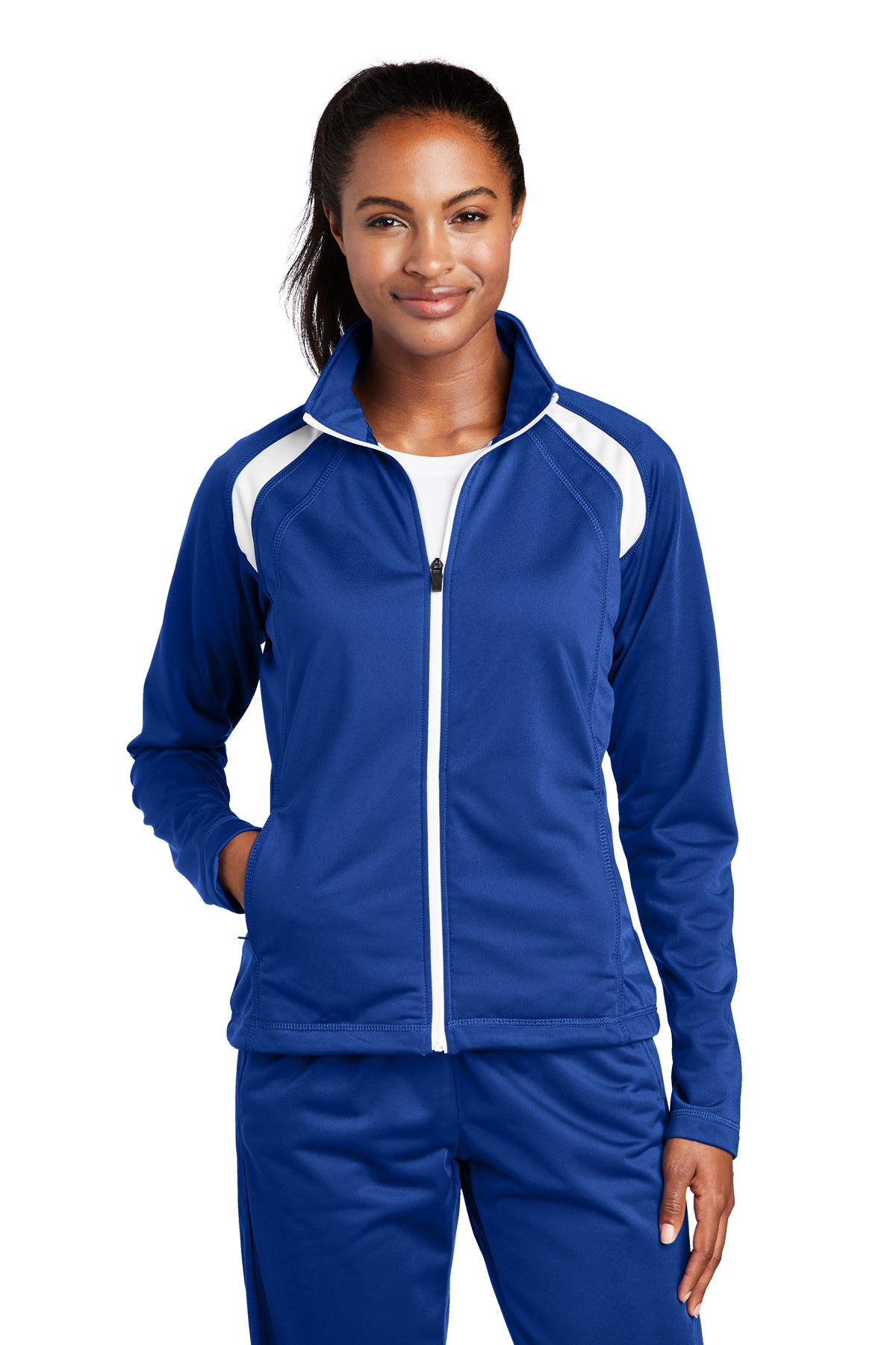 EMBROIDERED - LST90 - Sport-Tek® Ladies' Tricot Track Jacket