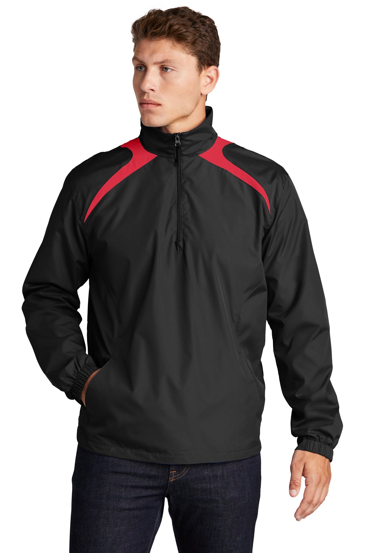 EMBROIDERED - JST75 - Sport-Tek® Men's 1/2-Zip Wind Shirt