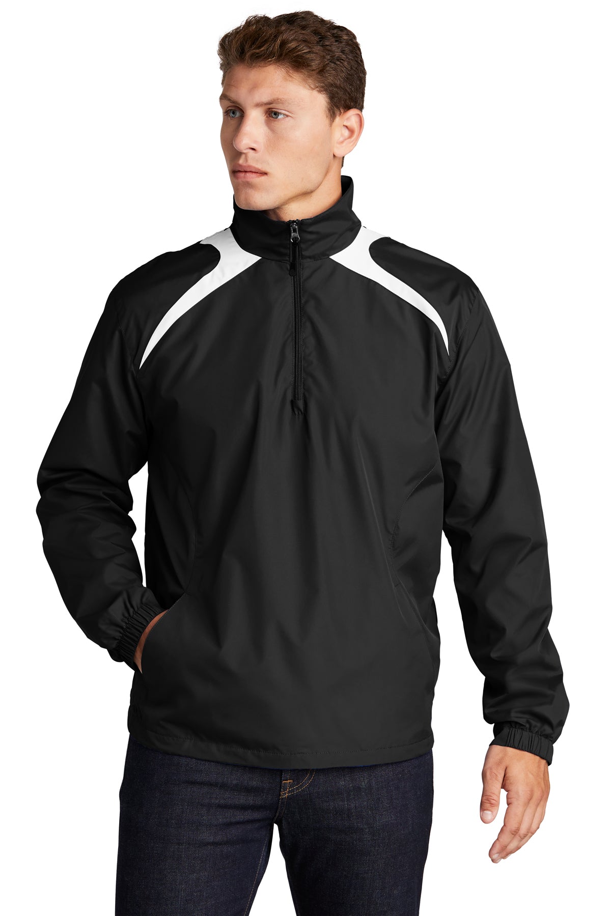 EMBROIDERED - JST75 - Sport-Tek® Men's 1/2-Zip Wind Shirt