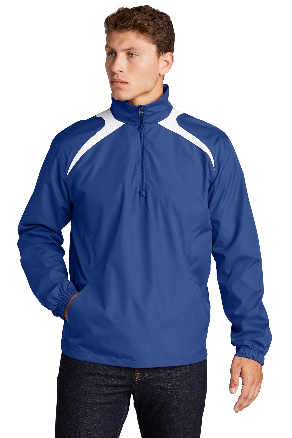 EMBROIDERED - JST75 - Sport-Tek® Men's 1/2-Zip Wind Shirt