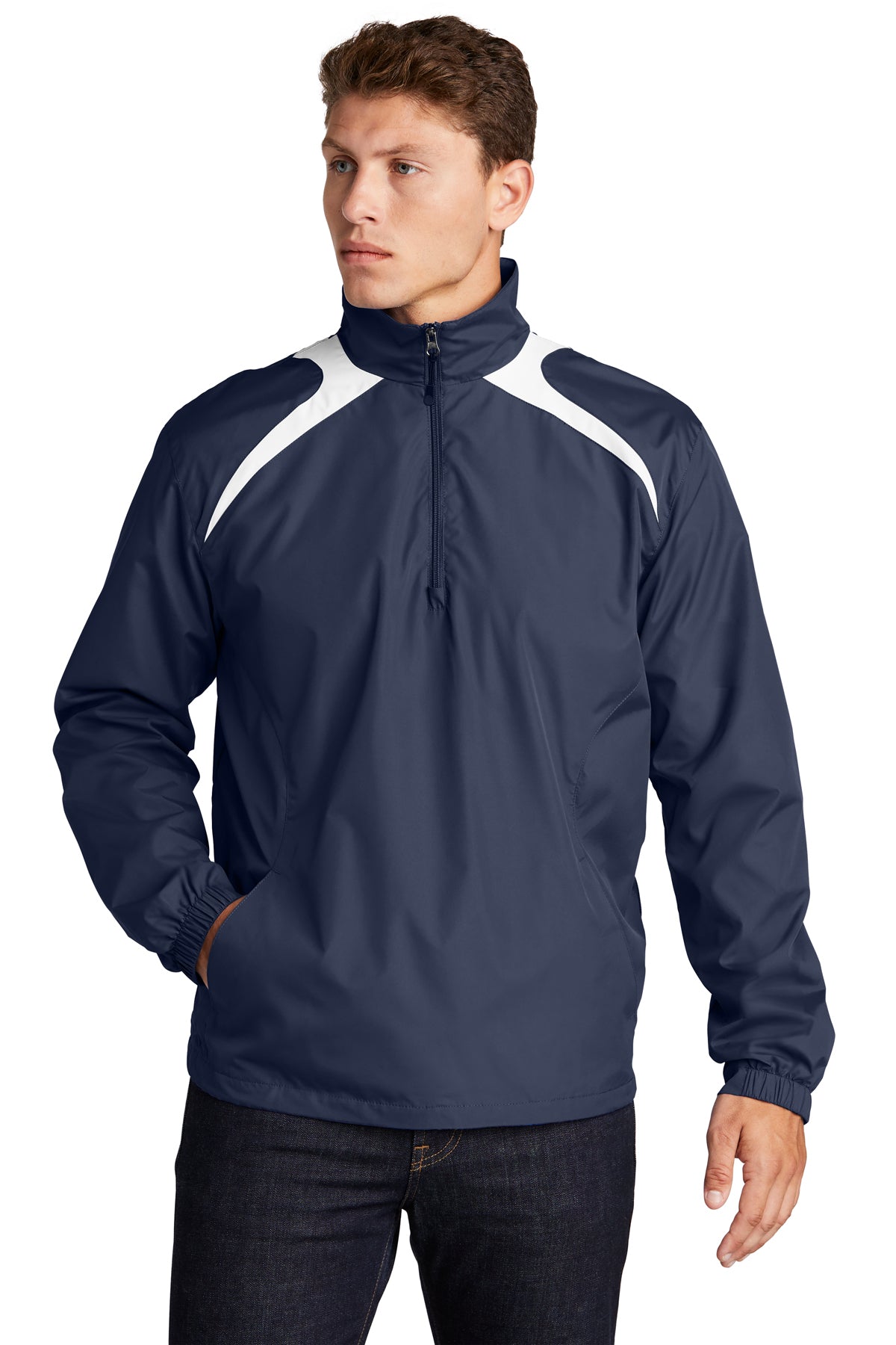 EMBROIDERED - JST75 - Sport-Tek® Men's 1/2-Zip Wind Shirt