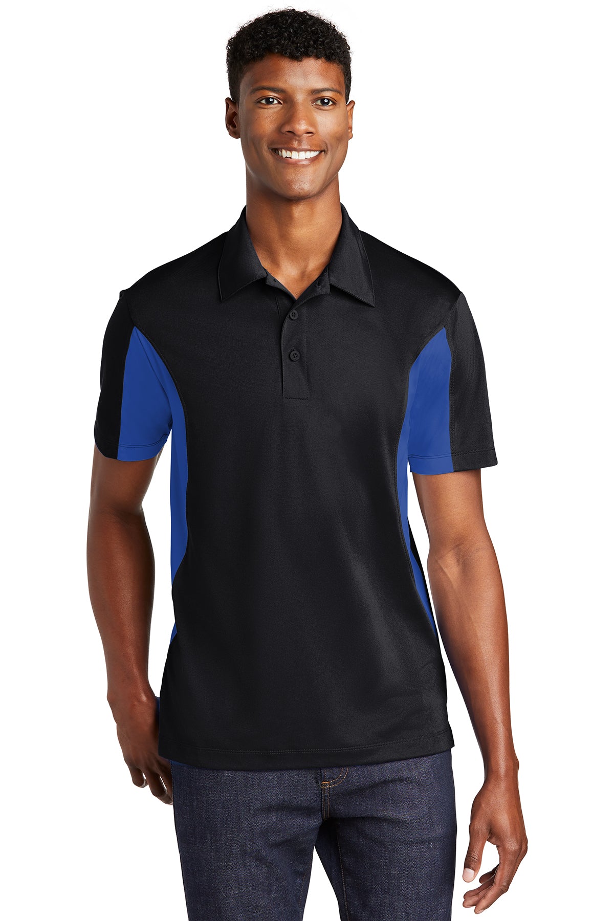 EMBROIDERED - ST655 - Sport-Tek® Side Blocked Micropique Sport-Wick® Polo