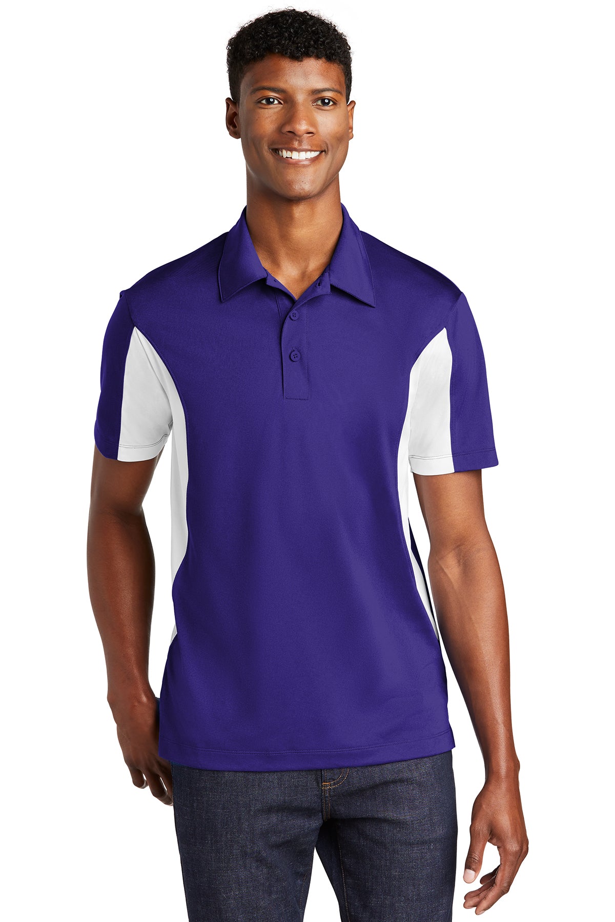EMBROIDERED - ST655 - Sport-Tek® Side Blocked Micropique Sport-Wick® Polo