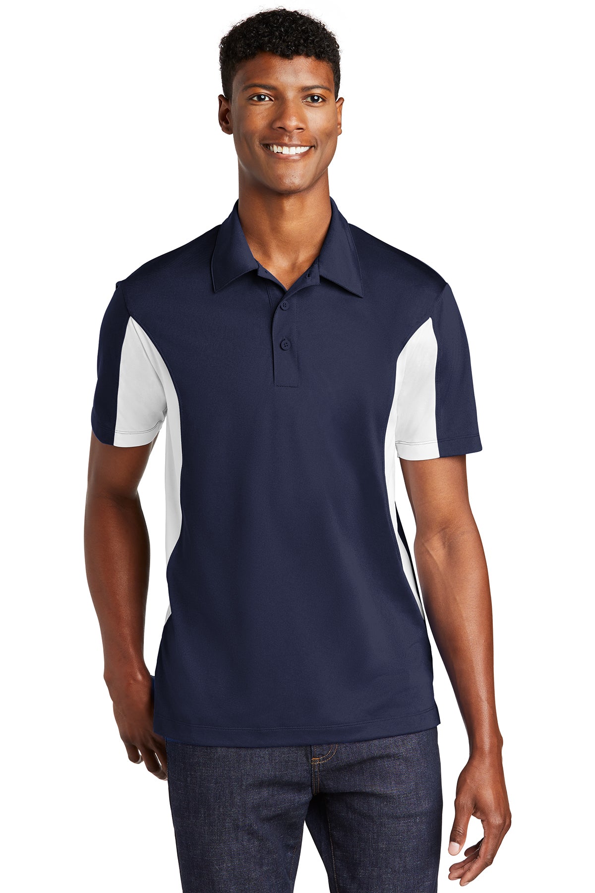 EMBROIDERED - ST655 - Sport-Tek® Side Blocked Micropique Sport-Wick® Polo