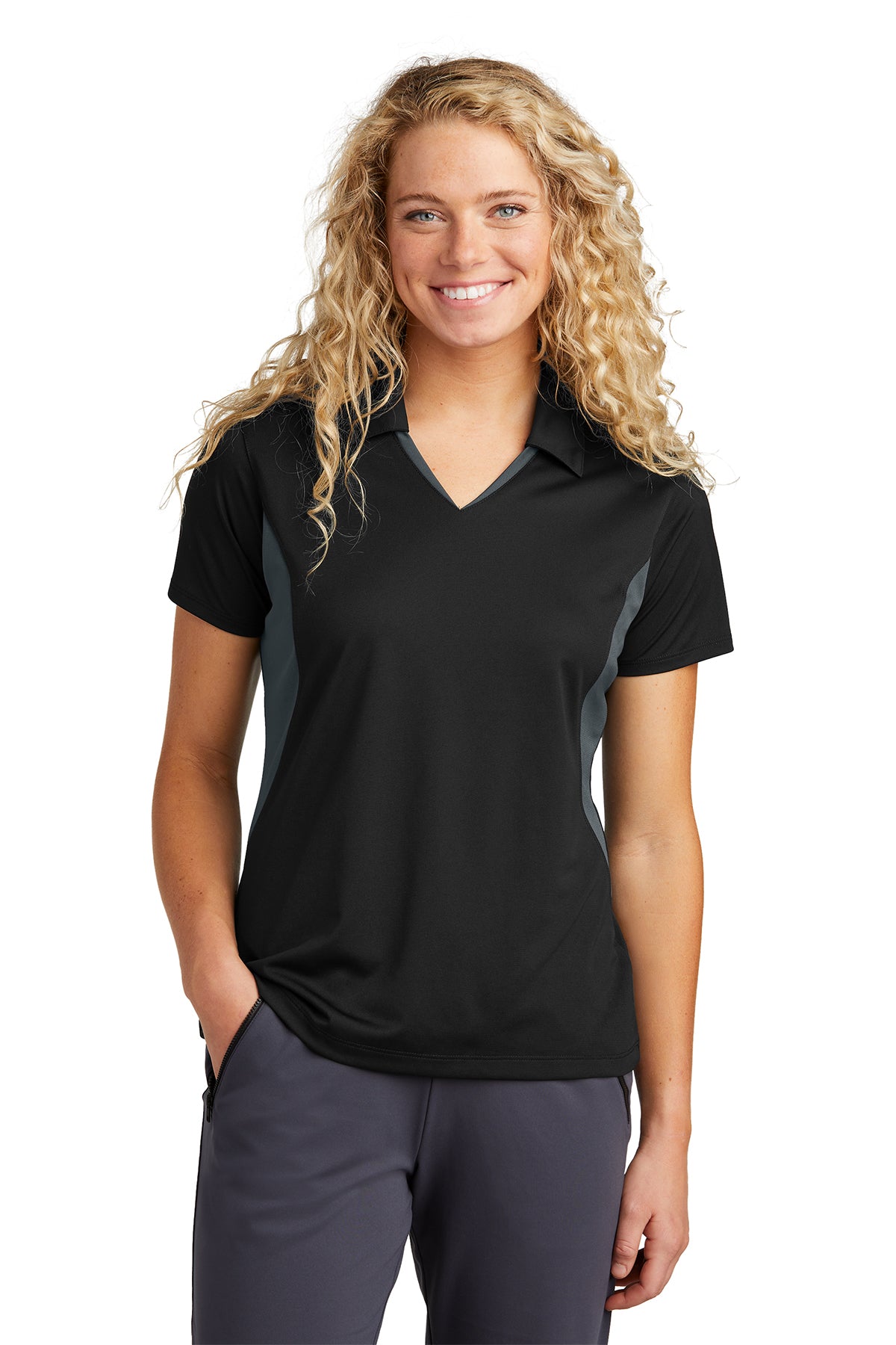 EMBROIDERED - LST655- Sport-Tek® Women's Side Blocked Micropique Sport-Wick® Polo