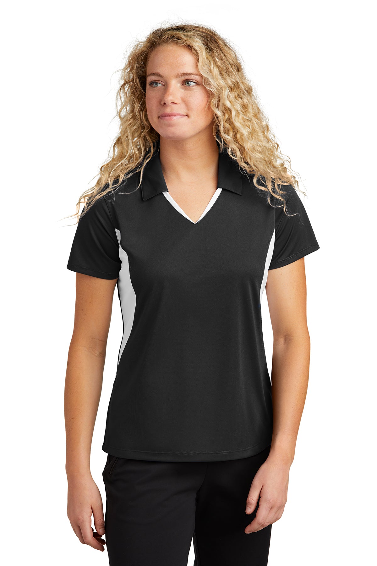 EMBROIDERED - LST655- Sport-Tek® Women's Side Blocked Micropique Sport-Wick® Polo