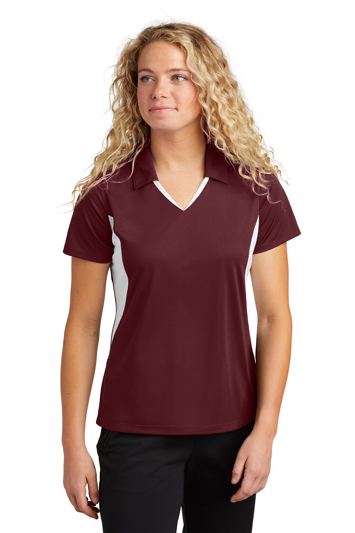 EMBROIDERED - LST655- Sport-Tek® Women's Side Blocked Micropique Sport-Wick® Polo