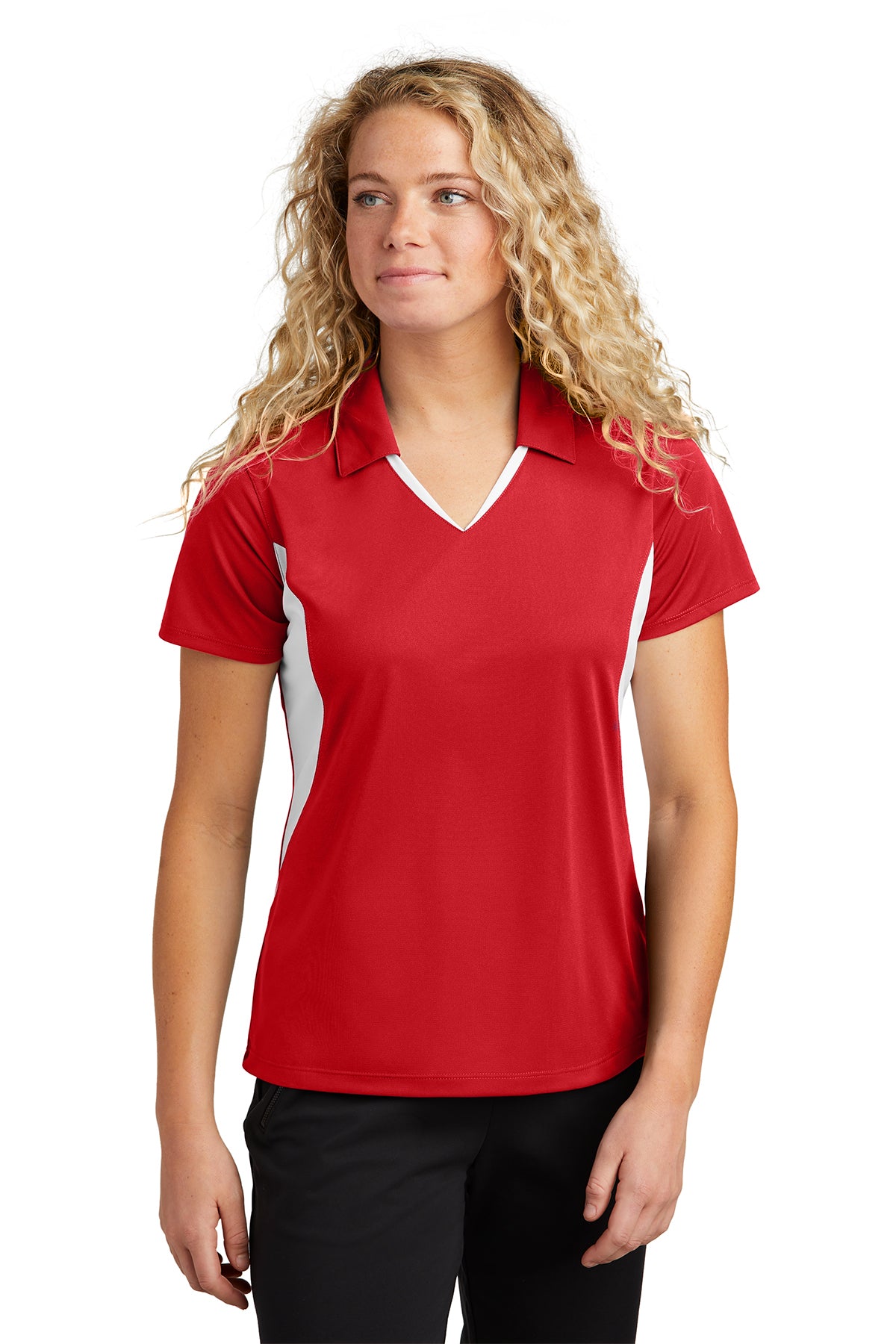 EMBROIDERED - LST655- Sport-Tek® Women's Side Blocked Micropique Sport-Wick® Polo