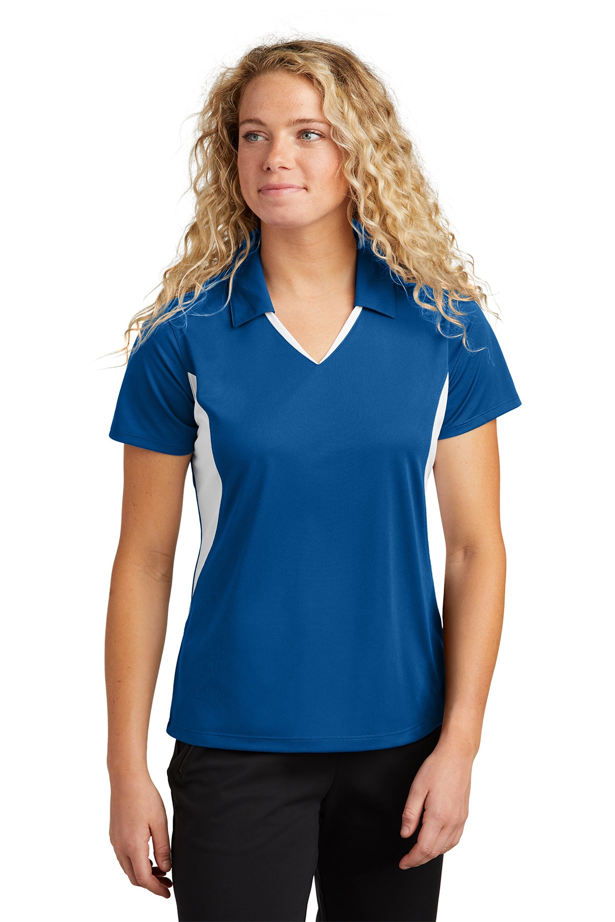 EMBROIDERED - LST655- Sport-Tek® Women's Side Blocked Micropique Sport-Wick® Polo