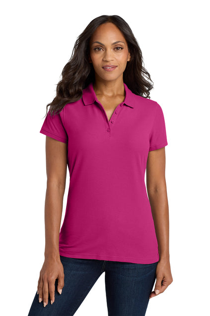 EMBROIDERED - L100- Port Authority® Women's Core Classic Pique Polo