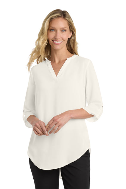 EMBROIDERED - LW701 - Ladies Port Authority® ¾-Sleeve Tunic Blouse