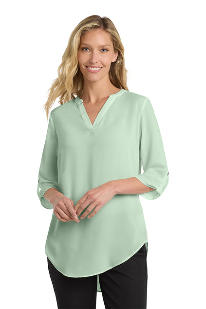 EMBROIDERED - LW701 - Ladies Port Authority® ¾-Sleeve Tunic Blouse